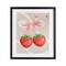 Stupell Industries Feminine Strawberry Pearls Framed Print Under Glass, design by Jesse Keith
